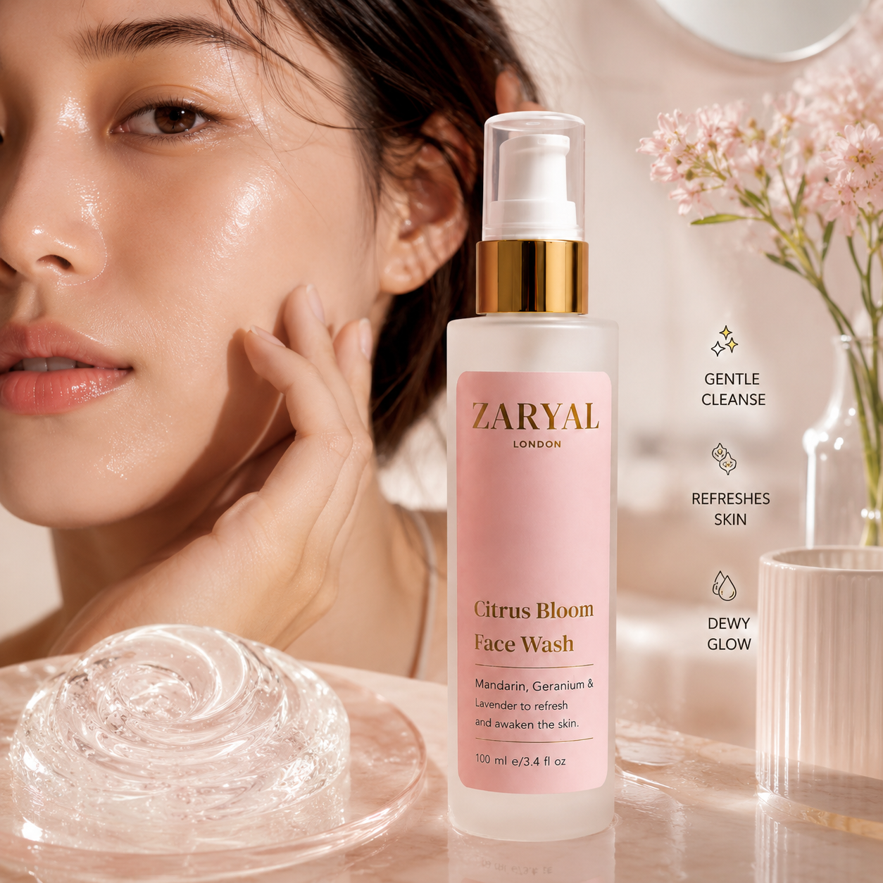 Citrus bloom face wash Texture Lifestyle