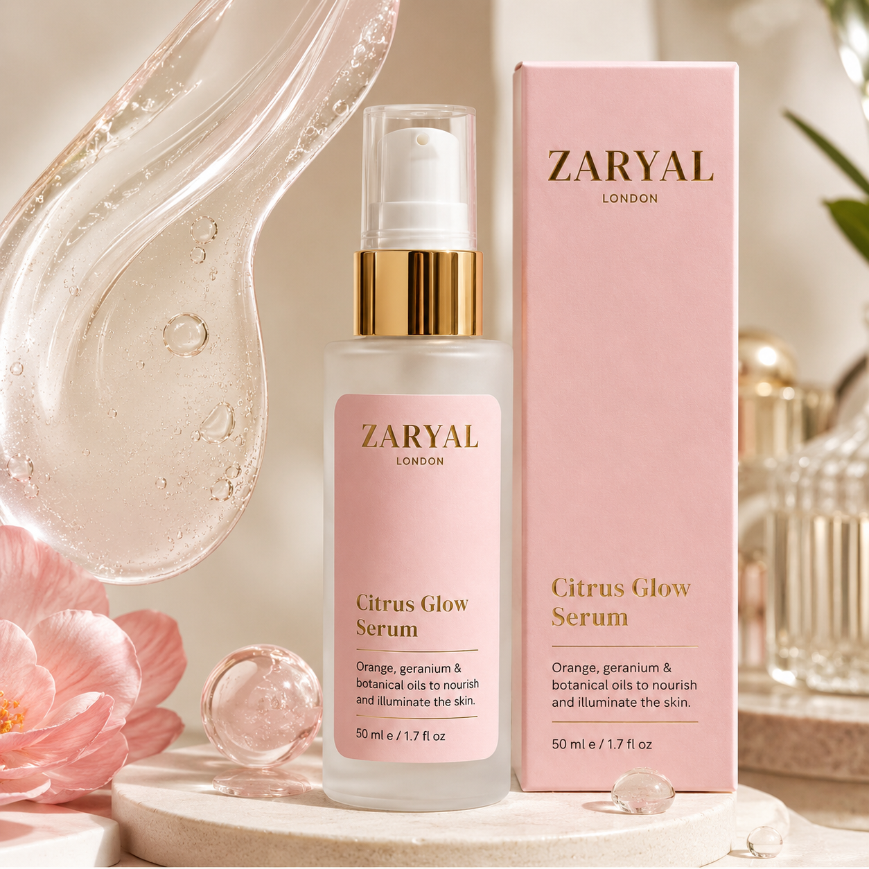 Citrus glow serum texture lifestyle